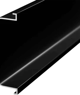 Профиль Gola-X горизонтальный, С-формы, 5000мм, черный матовый, AQ